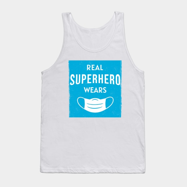 Real Superhero Wears Mask Tank Top by Yasna